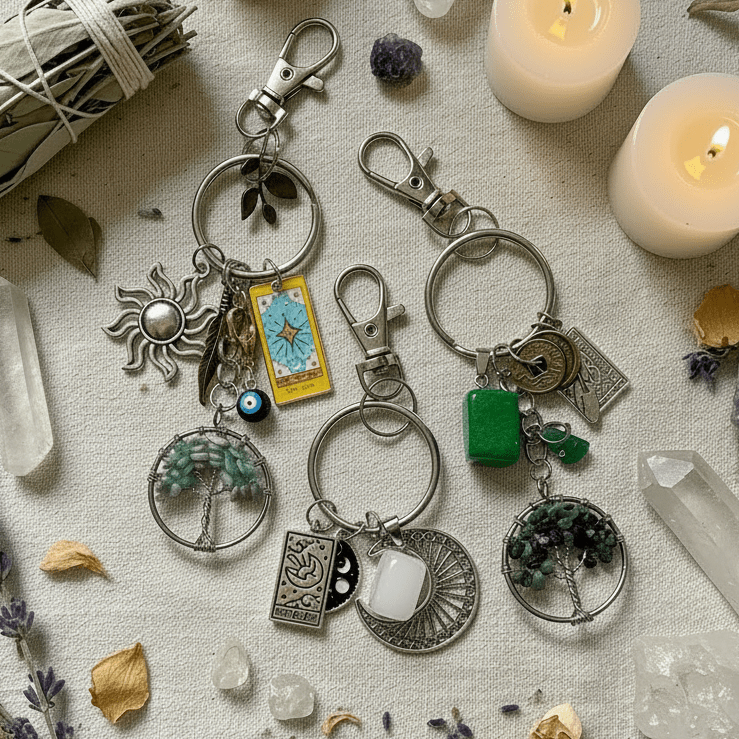 Intention Themed Keychain | Ritual Kit Add-On - Northern Moon Apothecary