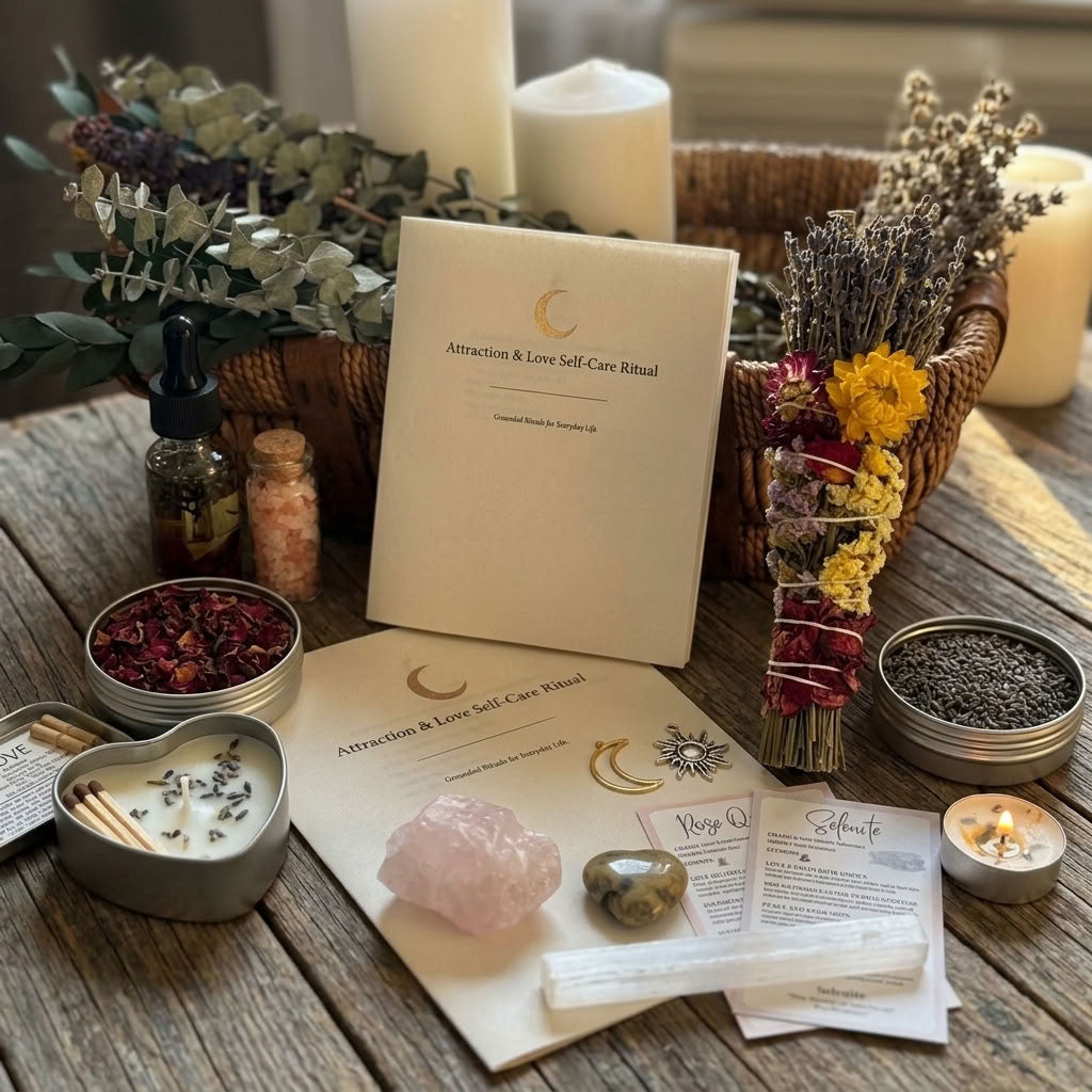 Love and Attraction Spiritual Self-Care Ritual Kit - Northern Moon Apothecary