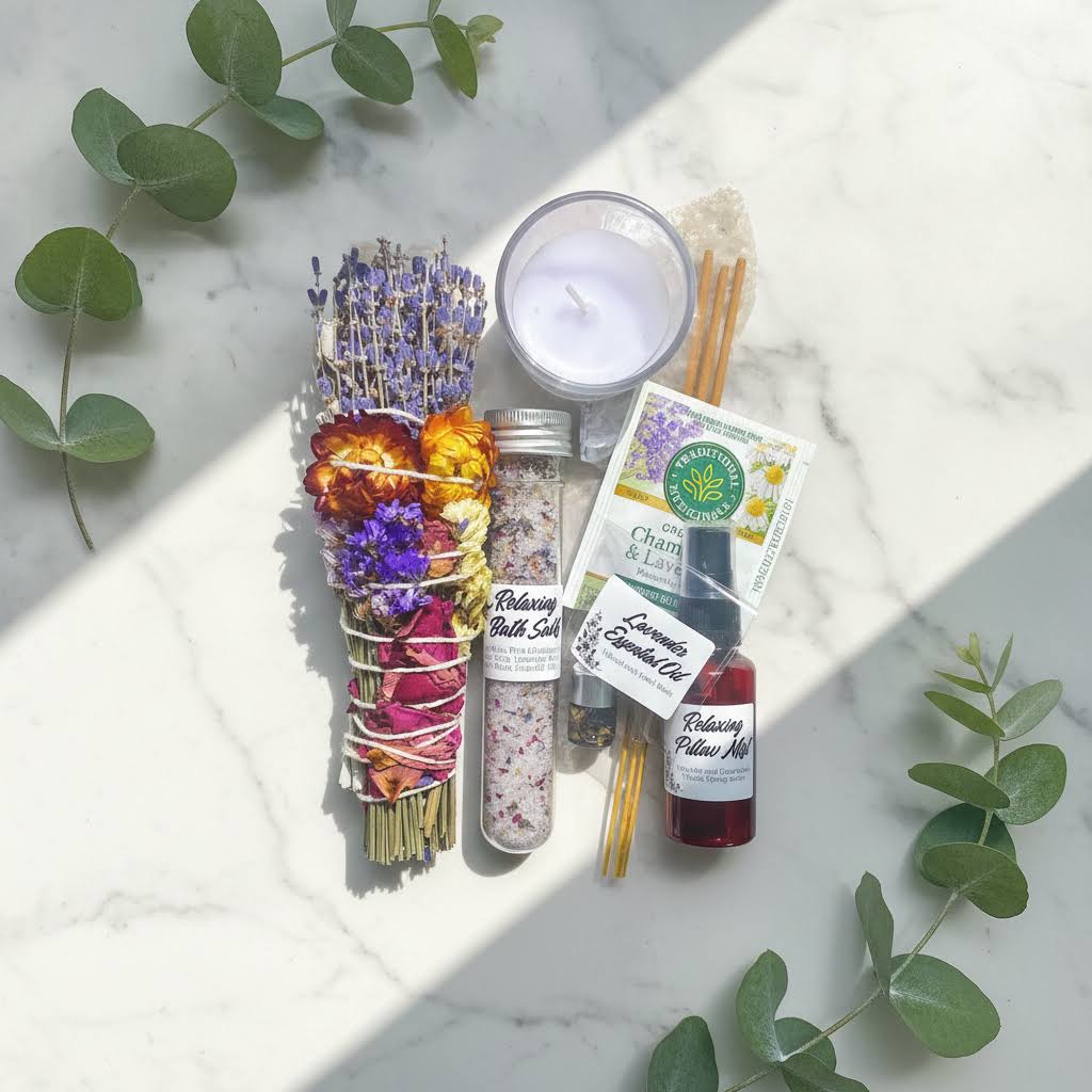 Relaxation and Renewal Spiritual Self-Care Ritual Kit - Northern Moon Apothecary